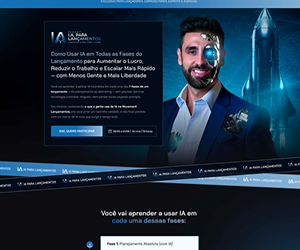 Site de lançamentos com IA